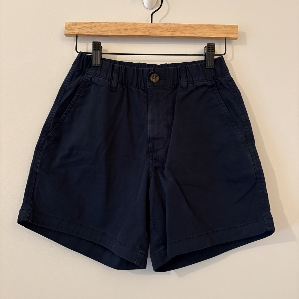 NWT Bearbottom Mens Stretch Chino Shorts 5.5" Navy Size S Cotton Blend Casual